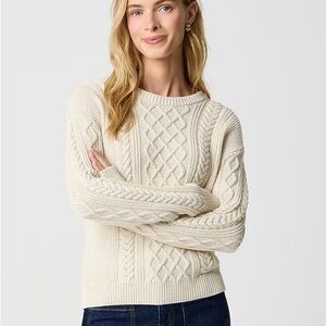 Classic J Crew Cable Knit Sweater size Medium